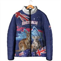 Personalised Australia Kangaroo Koala Padded Jacket Aussie Flag Inspired