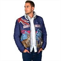Personalised Australia Kangaroo Koala Padded Jacket Aussie Flag Inspired