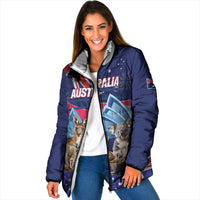 Personalised Australia Kangaroo Koala Padded Jacket Aussie Flag Inspired