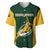 South Africa Rugby Baseball Jersey Springboks Go Champions Protea Pattern - Wonder Print Shop