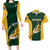 South Africa Rugby Couples Matching Long Sleeve Bodycon Dress and Hawaiian Shirt Springboks Go Champions Protea Pattern - Wonder Print Shop