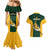 South Africa Rugby Couples Matching Mermaid Dress and Hawaiian Shirt Springboks Go Champions Protea Pattern - Wonder Print Shop