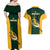 South Africa Rugby Couples Matching Off Shoulder Maxi Dress and Hawaiian Shirt Springboks Go Champions Protea Pattern - Wonder Print Shop