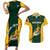 South Africa Rugby Couples Matching Short Sleeve Bodycon Dress and Hawaiian Shirt Springboks Go Champions Protea Pattern - Wonder Print Shop