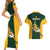 South Africa Rugby Couples Matching Short Sleeve Bodycon Dress and Hawaiian Shirt Springboks Go Champions Protea Pattern - Wonder Print Shop