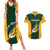 South Africa Rugby Couples Matching Summer Maxi Dress and Hawaiian Shirt Springboks Go Champions Protea Pattern - Wonder Print Shop