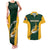 South Africa Rugby Couples Matching Tank Maxi Dress and Hawaiian Shirt Springboks Go Champions Protea Pattern - Wonder Print Shop