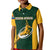 South Africa Rugby Kid Polo Shirt Springboks Go Champions Protea Pattern - Wonder Print Shop