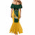 South Africa Rugby Mermaid Dress Springboks Go Champions Protea Pattern - Wonder Print Shop