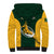 South Africa Rugby Sherpa Hoodie Springboks Go Champions Protea Pattern - Wonder Print Shop