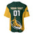 Custom South Africa Rugby Baseball Jersey Springboks Go Champions Protea Pattern - Wonder Print Shop