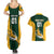 Custom South Africa Rugby Couples Matching Summer Maxi Dress and Hawaiian Shirt Springboks Go Champions Protea Pattern - Wonder Print Shop