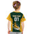 Custom South Africa Rugby Kid T Shirt Springboks Go Champions Protea Pattern - Wonder Print Shop