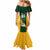 Custom South Africa Rugby Mermaid Dress Springboks Go Champions Protea Pattern - Wonder Print Shop