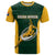 Custom South Africa Rugby T Shirt Springboks Go Champions Protea Pattern - Wonder Print Shop