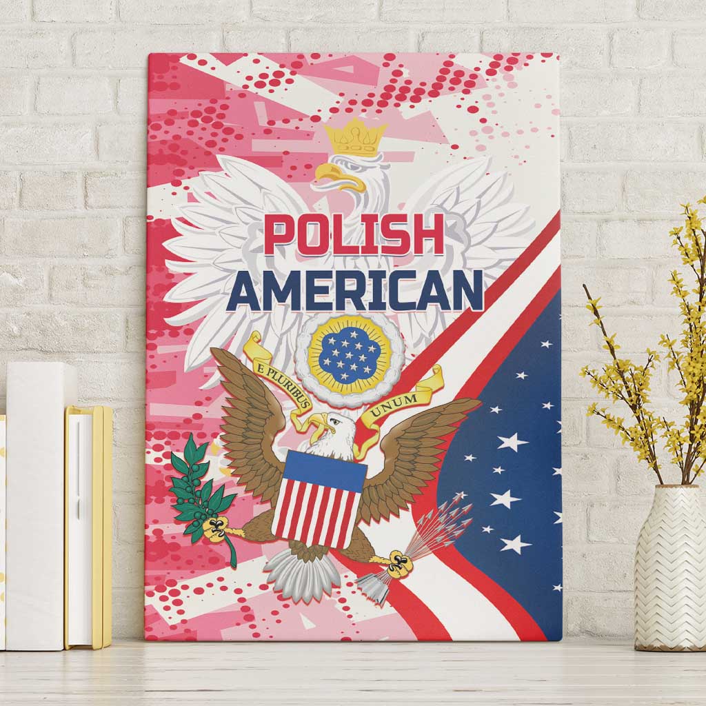 Polish-American Heritage Month Canvas Wall Art Eagle Curve Style - Wonder Print Shop