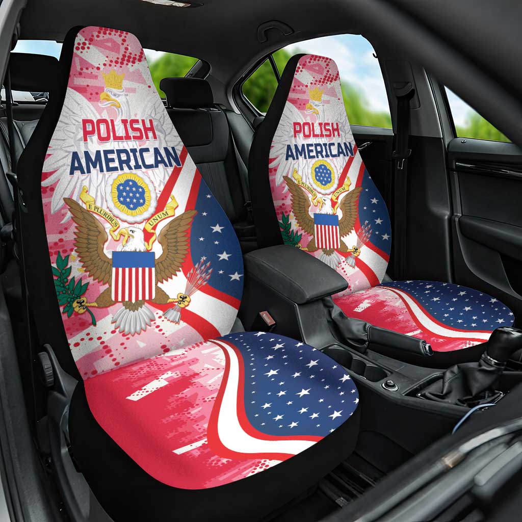 Polish-American Heritage Month Car Seat Cover Eagle Curve Style - Wonder Print Shop