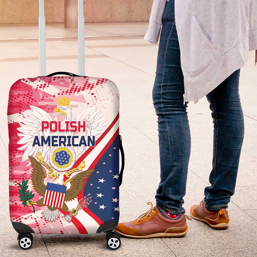 Polish-American Heritage Month Luggage Cover Eagle Curve Style - Wonder Print Shop