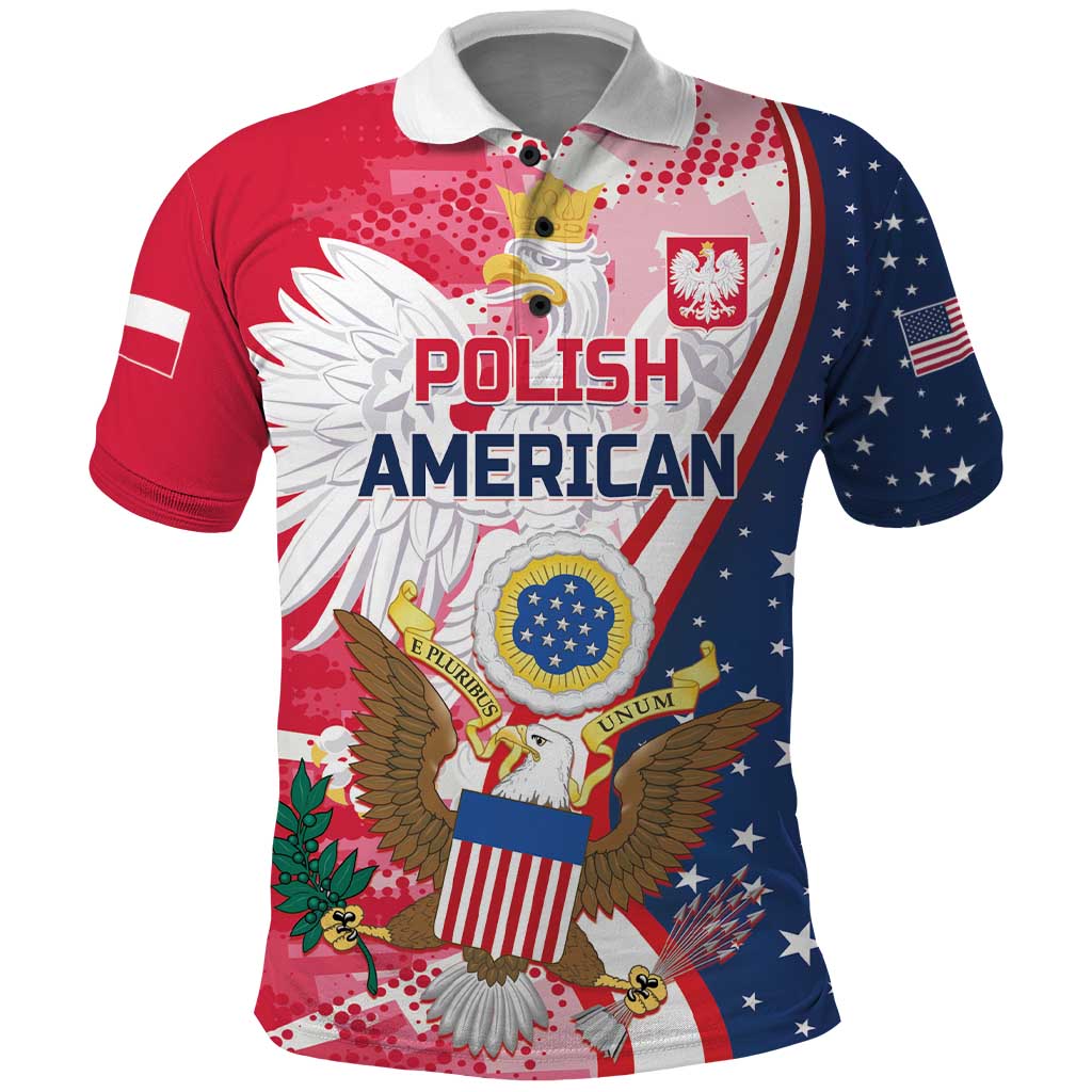 Personalized Polish-American Heritage Month Polo Shirt Eagle Curve Style - Wonder Print Shop