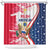 Polish-American Heritage Month Shower Curtain Eagle Curve Style