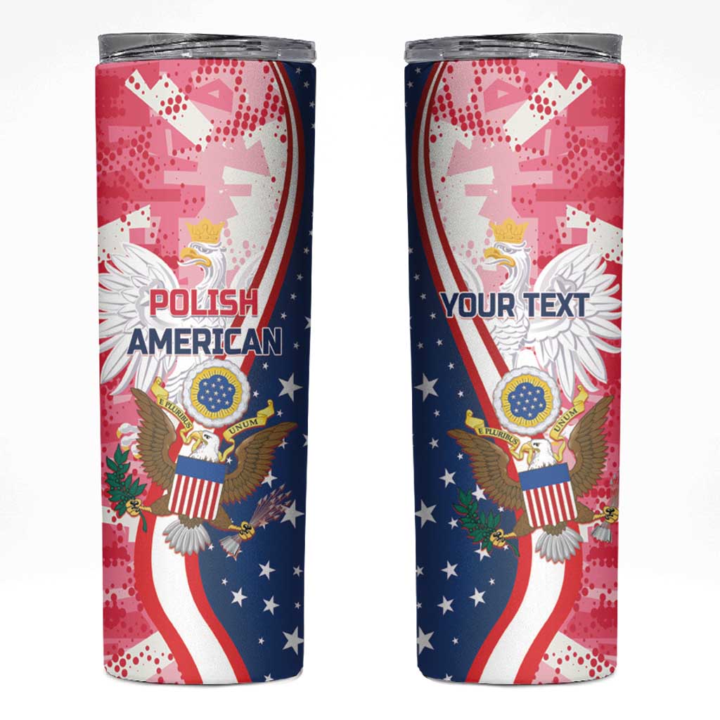 Personalized Polish - American Heritage Month Skinny Tumbler Eagle Curve Style