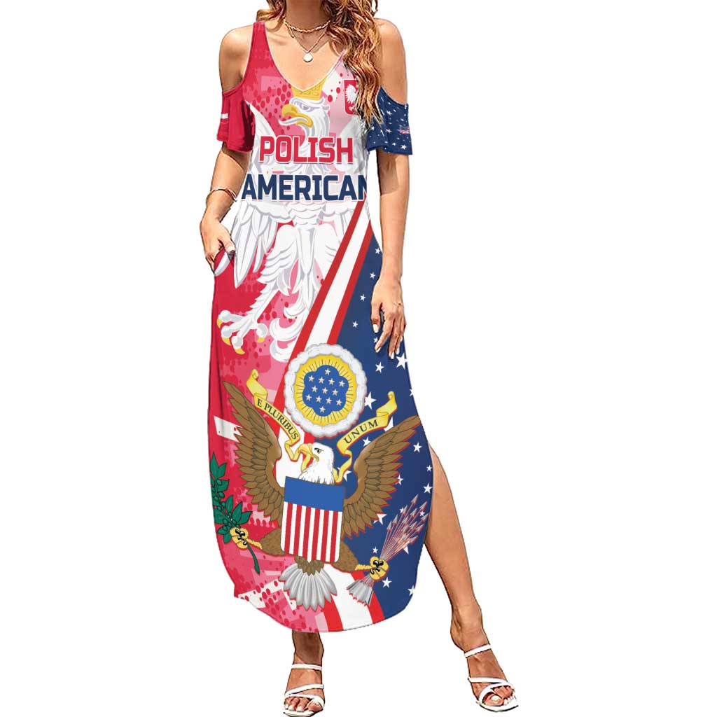 Personalized Polish-American Heritage Month Summer Maxi Dress Eagle Curve Style