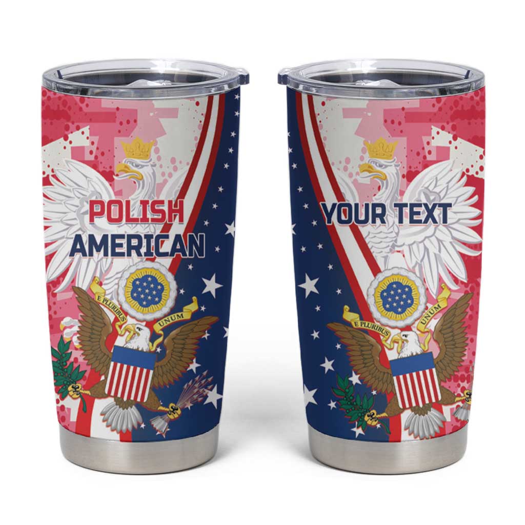 Personalized Polish - American Heritage Month Tumbler Cup Eagle Curve Style