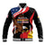 Personalized Proud to be German-American Baseball Jacket Eagle Heritage Month - Wonder Print Shop