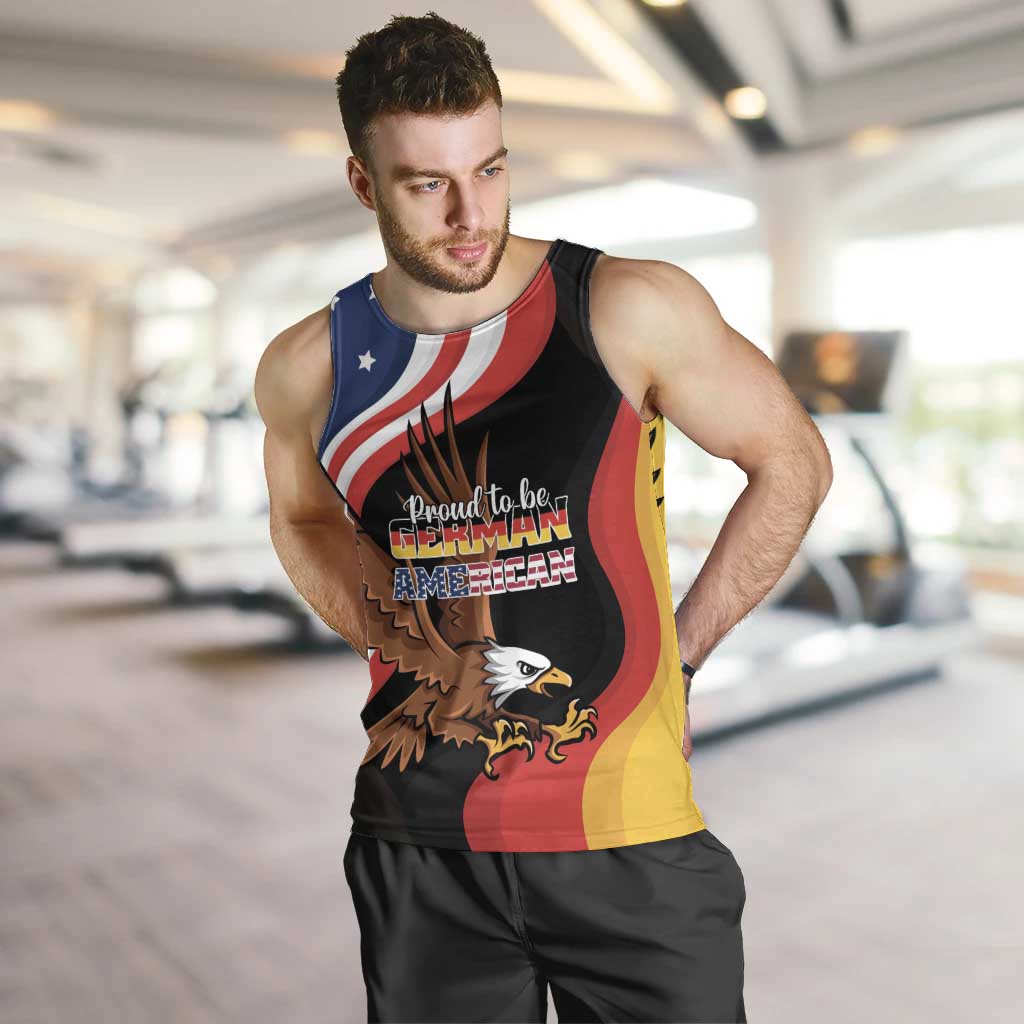 Personalized Proud to be German-American Men Tank Top Eagle Heritage Month - Wonder Print Shop