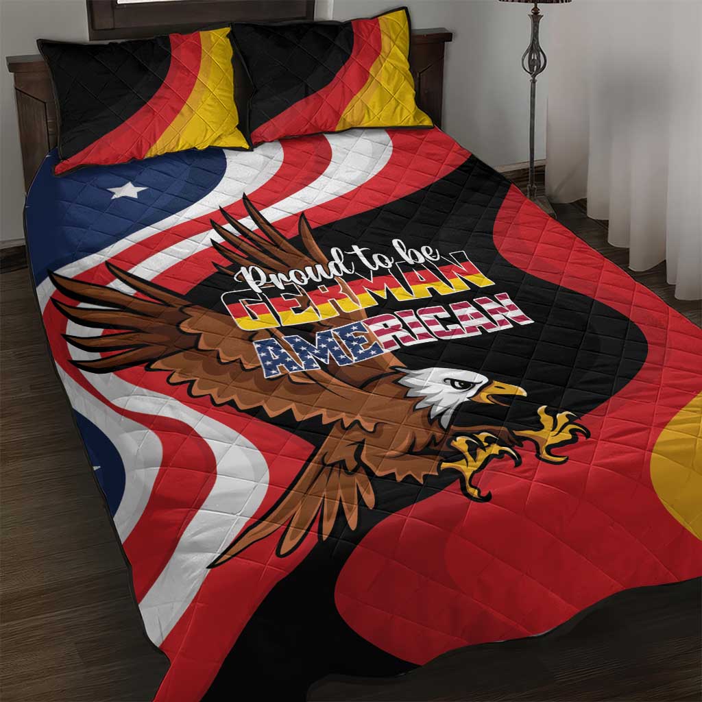 Proud to be German-American Quilt Bed Set Eagle Heritage Month - Wonder Print Shop