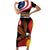 Personalized Proud to be German-American Short Sleeve Bodycon Dress Eagle Heritage Month