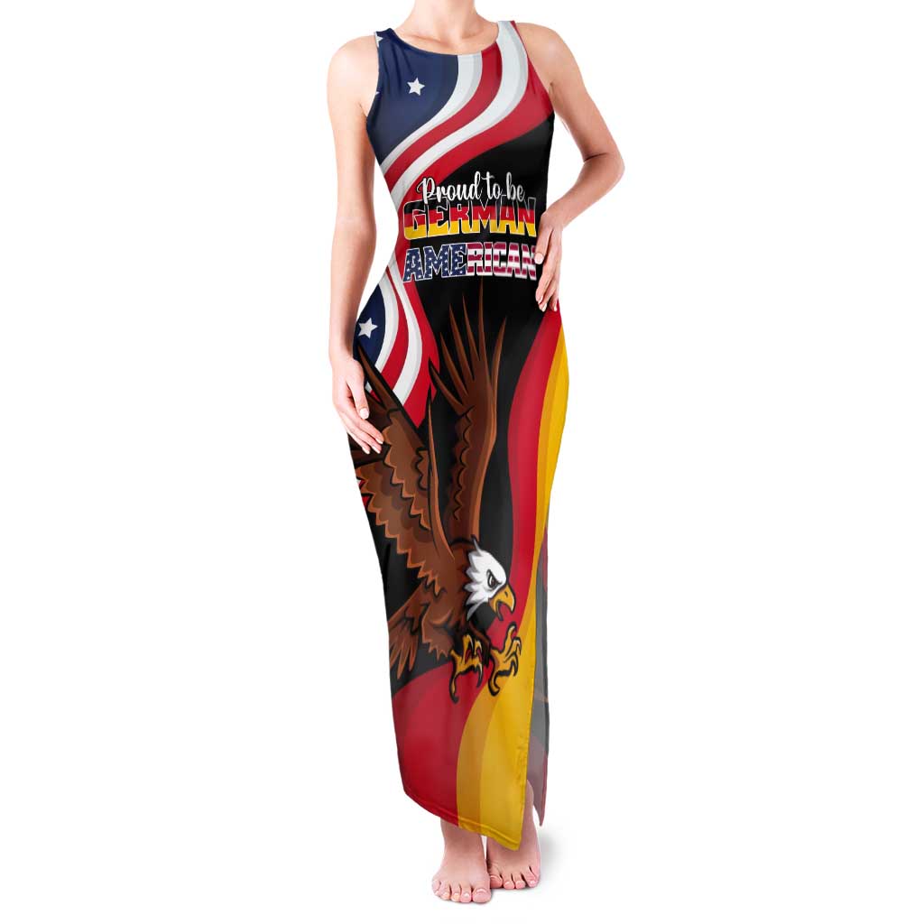 Personalized Proud to be German-American Tank Maxi Dress Eagle Heritage Month