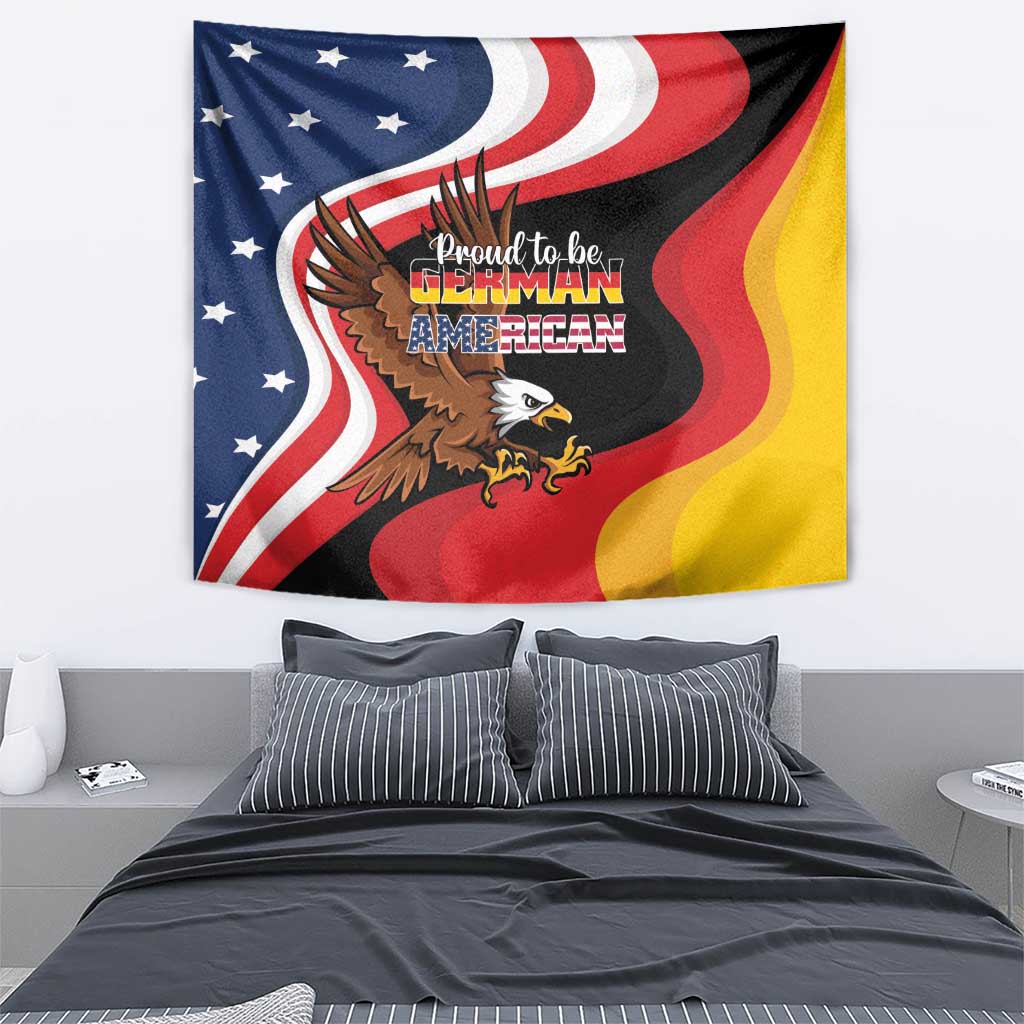 Eagle and flag wave tapestry with centered graphic, multicolor wall decor