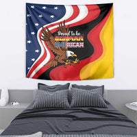 Eagle and flag wave tapestry with centered graphic, multicolor wall decor