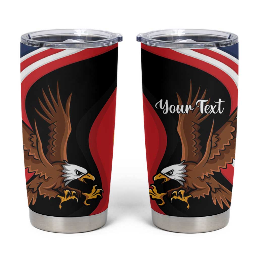 Personalized Proud to be German - American Tumbler Cup Eagle Heritage Month