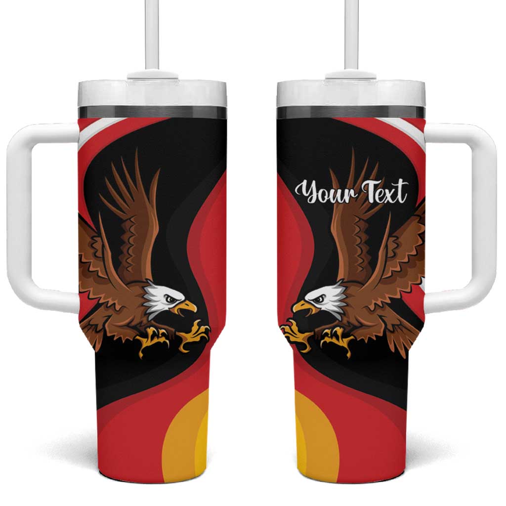 Personalized Proud to be German - American Tumbler With Handle Eagle Heritage Month