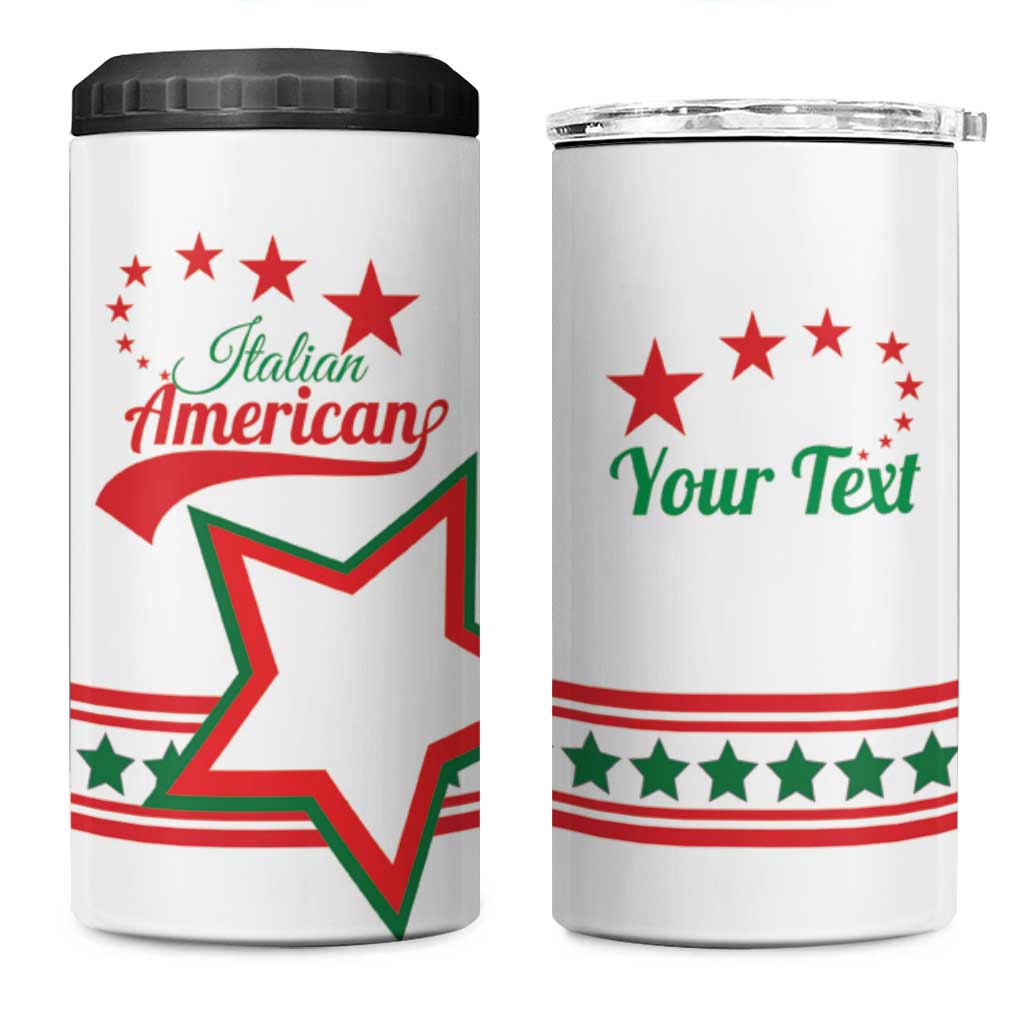 Personalized Italian - American Heritage Month 4 in 1 Can Cooler Tumbler Starlight Simple Style - Wonder Print Shop