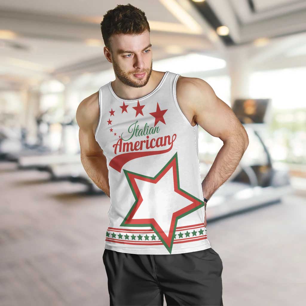 Personalized Italian-American Heritage Month Men Tank Top Starlight Simple Style - Wonder Print Shop