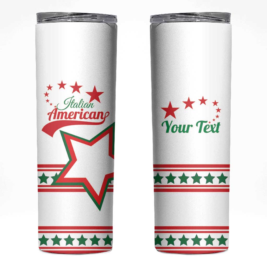 Personalized ​Italian - American Heritage Month Skinny Tumbler Starlight Simple Style