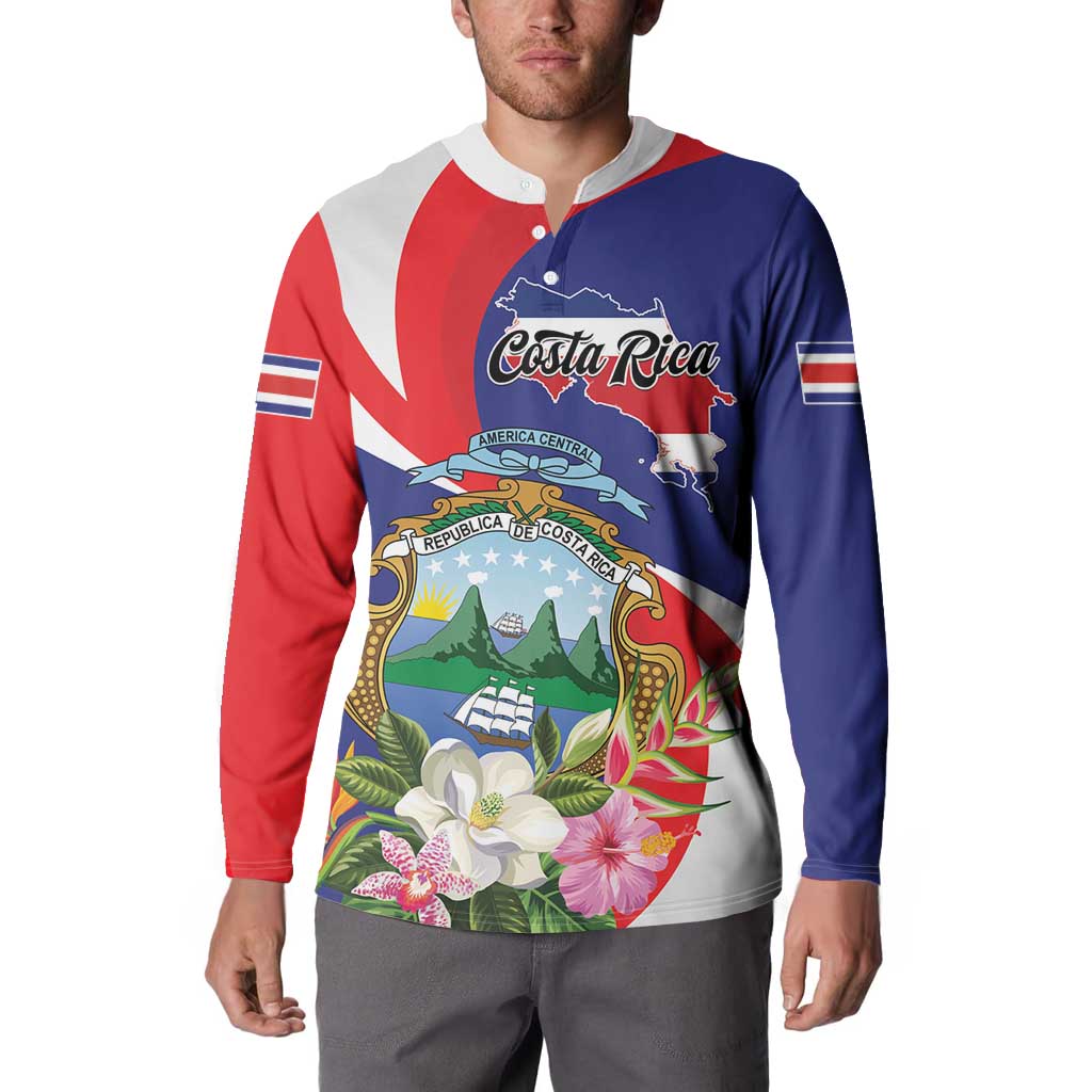 Personalized Costa Rica Pura Vida Tropical Button Sweatshirt - Wonder Print Shop