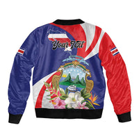 Personalized Costa Rica Pura Vida Tropical Sleeve Zip Bomber Jacket - Wonder Print Shop