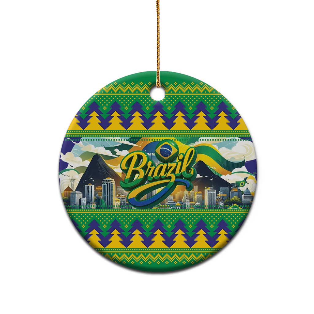 Brazil Christmas Feliz Natal Ceramic Ornament - Wonder Print Shop