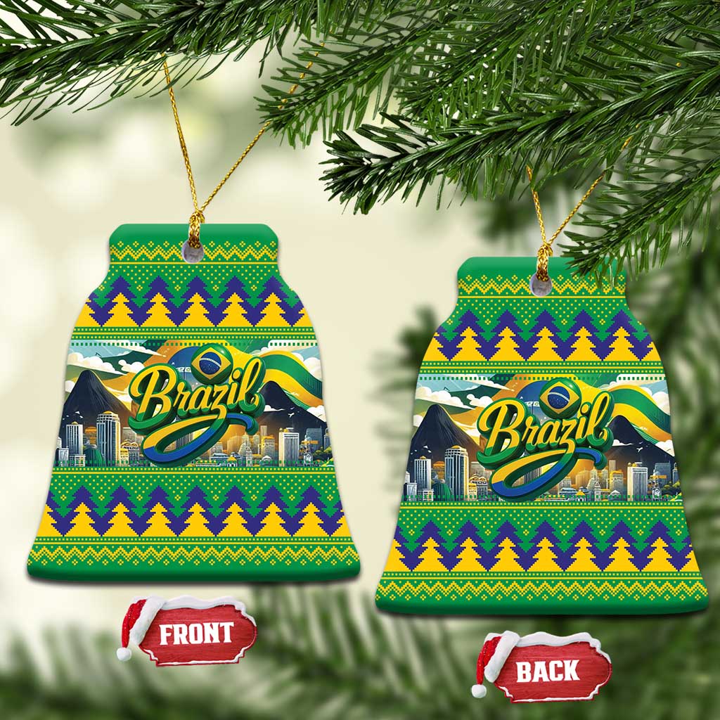 Brazil Christmas Feliz Natal Ceramic Ornament - Wonder Print Shop