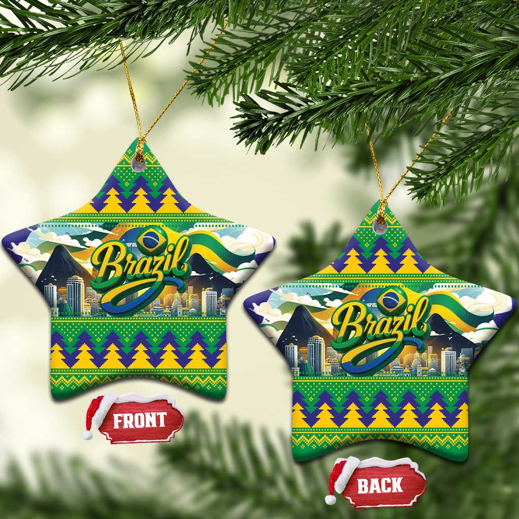 Brazil Christmas Feliz Natal Ceramic Ornament - Wonder Print Shop