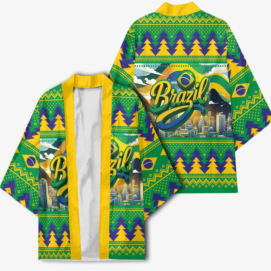 Brazil Christmas Feliz Natal Kimono - Wonder Print Shop