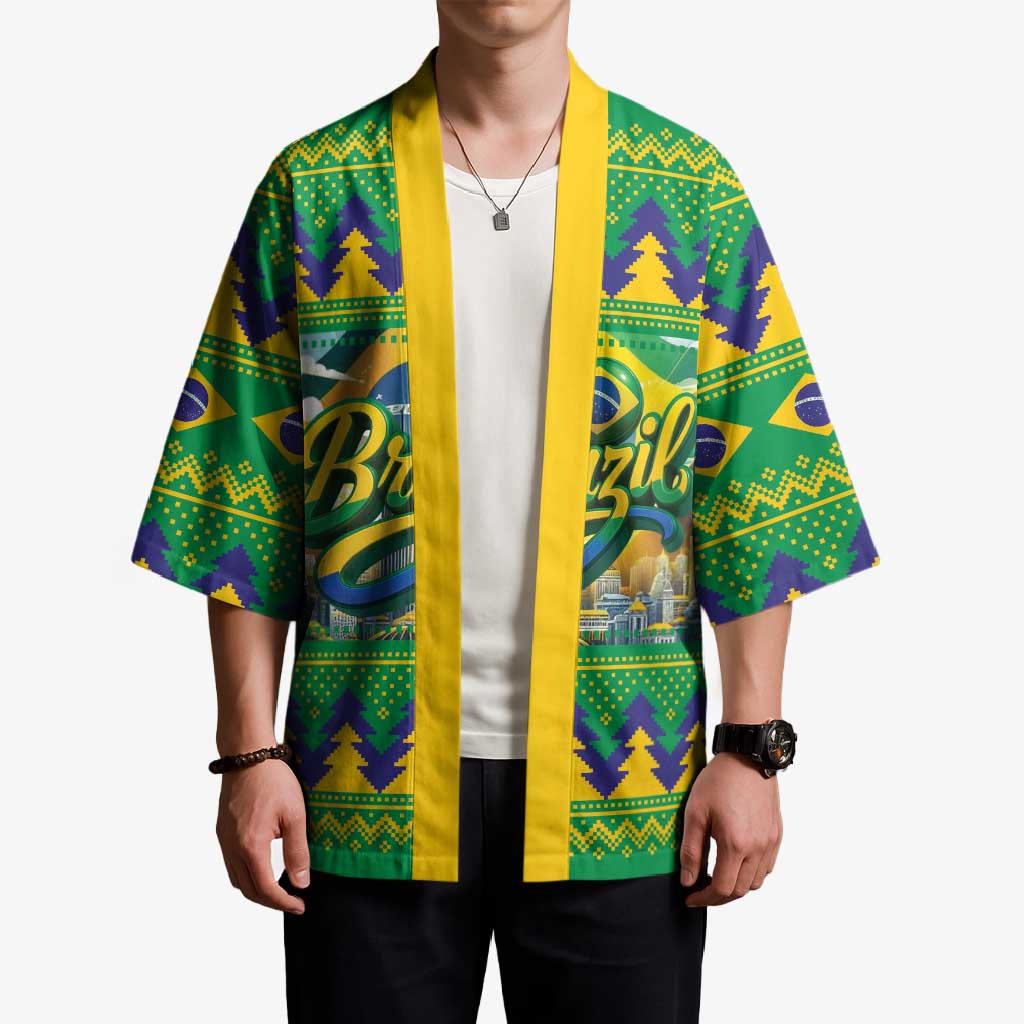 Brazil Christmas Feliz Natal Kimono - Wonder Print Shop