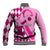 Personalised Think Pink Baseball Jacket Golf Argyle Pattern Breast Cancer Awareness - Wonder Print Shop