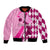 Personalised Think Pink Bomber Jacket Golf Argyle Pattern Breast Cancer Awareness - Wonder Print Shop