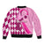 Personalised Think Pink Bomber Jacket Golf Argyle Pattern Breast Cancer Awareness - Wonder Print Shop