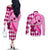 personalised-think-pink-couples-matching-off-the-shoulder-long-sleeve-dress-and-long-sleeve-button-shirts-golf-argyle-pattern-breast-cancer-awareness